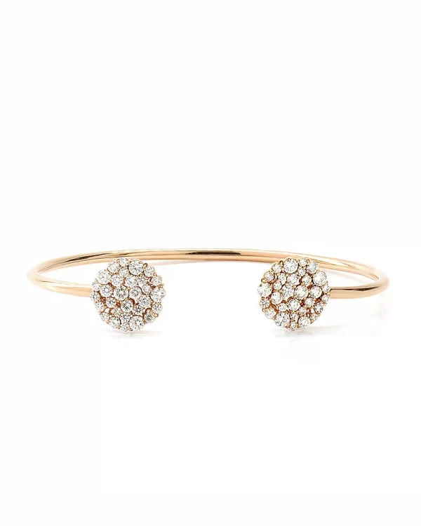 cluster diamond bracelet in 18k rose gold
