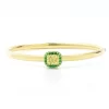 fancy yellow diamond with green emeralds bracelet in 18K yellow gold