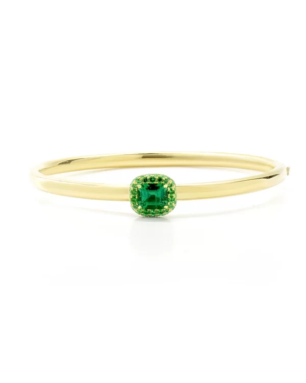 Colombian-Emerald-Bracelet in 18K Yellow Gold