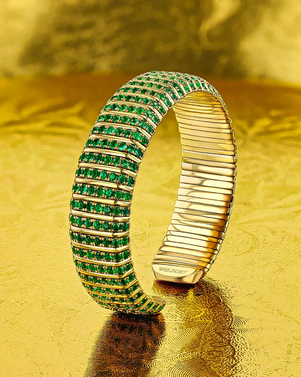 Green Tourmaline Tennis Bracelet in 18K Gold | Monica Rich Kosann
