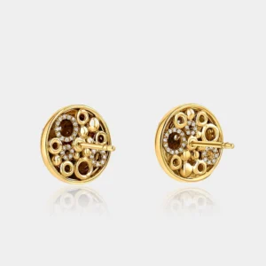 Diamond Stars Stud Earrings in 18K Yellow Gold