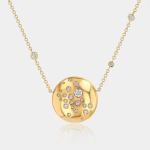 Diamond Stars Necklace with DBY Chain in 18K Yellow Gold