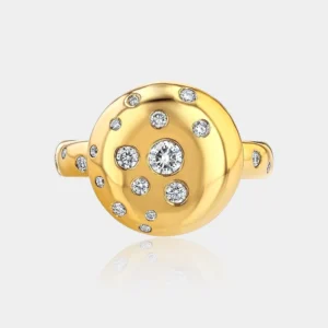 Pinky Diamond Ring in 18K Yellow Gold