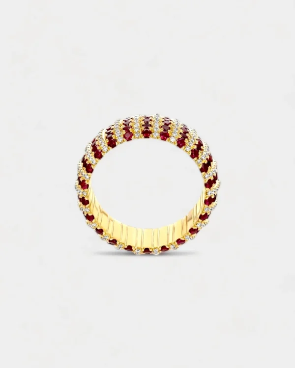Sedimentary ruby & diamond band